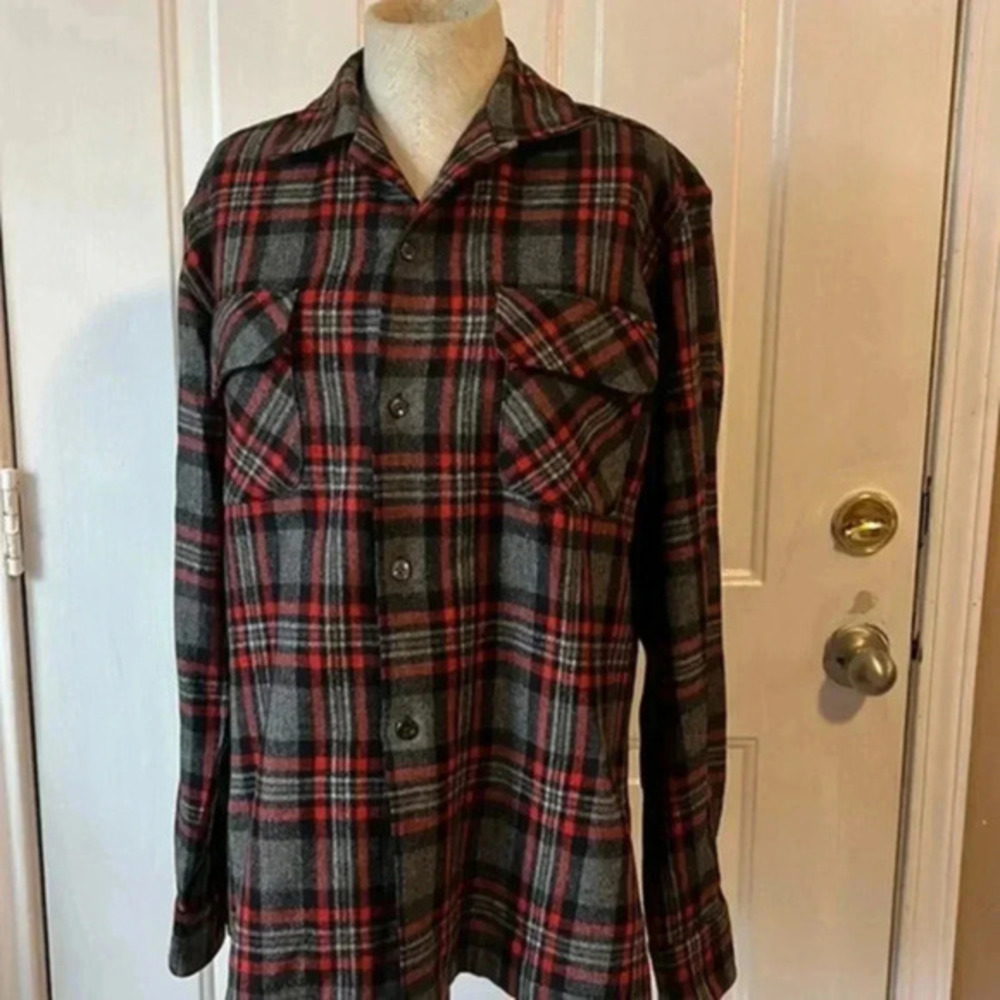 Vintage Baromon plaid wool shirt S